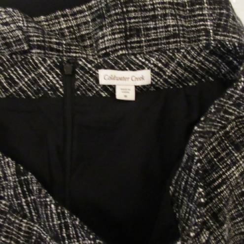 Coldwater Creek NWT  Womens size 16 Black white Tweed skirt