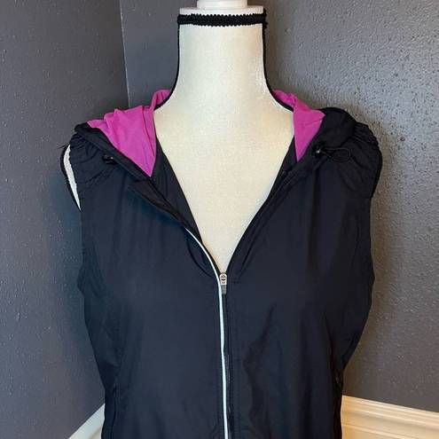 Lucy Tech  Black Athletic Hooded Vest