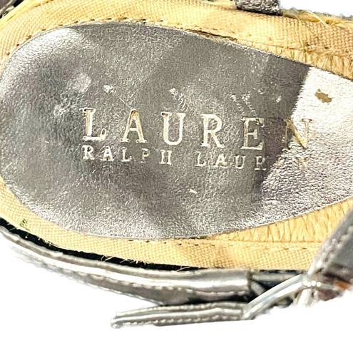 Ralph Lauren Lauren  Corala Espadrille Rhinestone Wedge Sandals Size 7