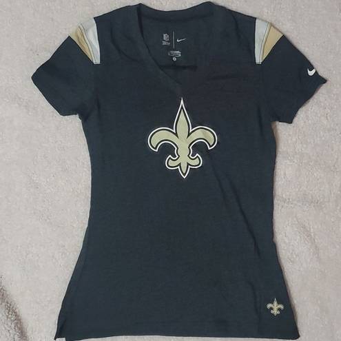 Nike  nfl team apparel womes S new orleans saints football tee shirt