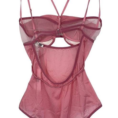 Blossom NENSI DOJAKA Draped Double Bra Bodysuit in  Large New Womens Cami Corset