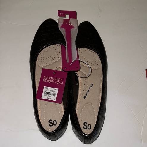 SO Women’s Memory Foam Brown Ballerina Flats New Size 8.5 🆕