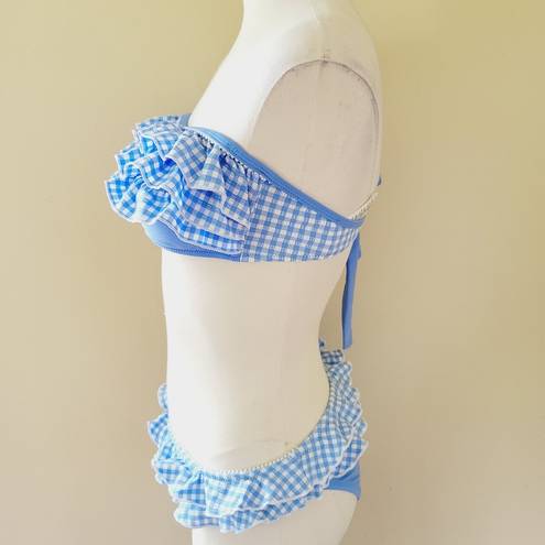 Jessica Simpson  blue gingham bikini size medium