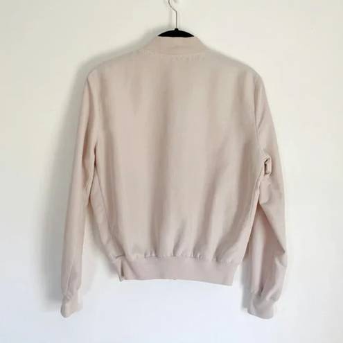 American Apparel Lightweight Bomber Jacket Blush Nude Size S