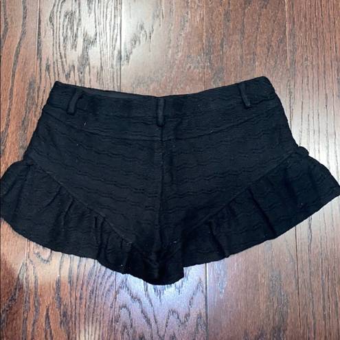 SEEK the Label NEW  Black Crochet Ruffle Shorts