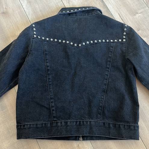 Mango  Western Star Studded Denim Jacket Sz S