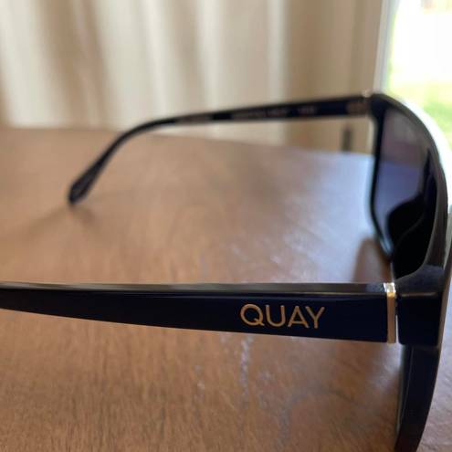 Quay Australia Black Nightfall Split Sunglasses