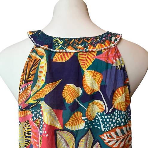 Cynthia Rowley  Tropical Print Lightweight Cotton Racerback Tank Top, Sz S