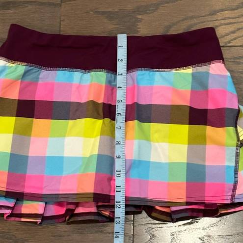 Lululemon  Pace Setter Skirt Vibrant Plum Plaid Sea Check Size 6 RARE!