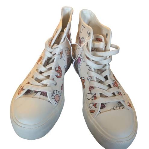 American Eagle  AE Hightop Canvas Mushroom Sneaker Size 9 2023 Lace Up Bumper Toe