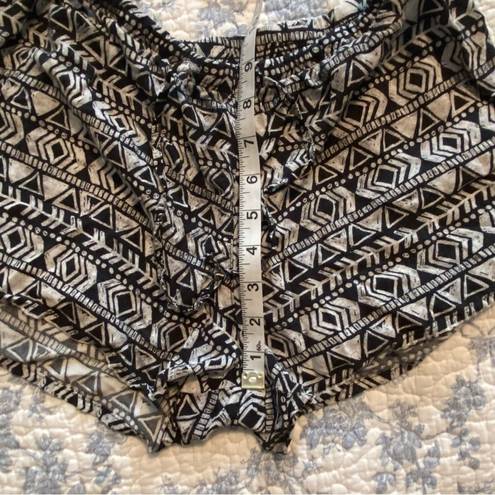 Xhilaration  Sleepwear Navy and Gray Geometric Print Drawstring Short Medium