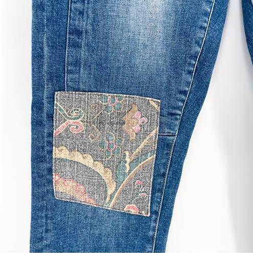 Pilcro  Tapestry Patchwork Slim Boyfriend Jeans Size 29