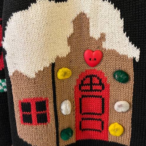 The Loft The Sweater Heavyweight Cardigan Sweater Christmas Candy Cane Buttons 2X