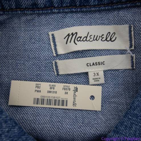 Madewell NEW  The Jean Jacket in Pinter Wash, 3X