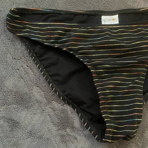 Body Glove  Size XL Black with Multi Color Glitter Stripe