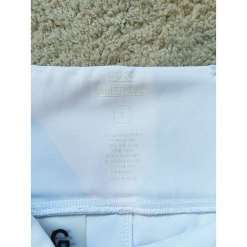 Good American  Bike Short White High Waisted Athleisure Athletic Shorts Size 2