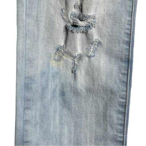 One Teaspoon  Awesome Baggie Jeans Blue Light Wash Highly Destroyed Distressed