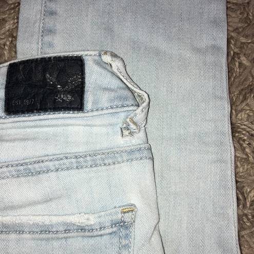 American Eagle  distressed skinny jeans size 4 light wash color holy jeans​​