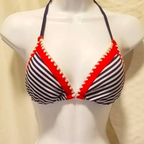 Mossimo Supply Co Women’s Mossimo Red White And Blue Striped String Bikini - Fourth of July