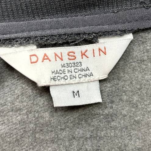 Danskin  Grey Tie Dye Marble Print Collar Zip Hooded Athletic Jacket Sweater Top