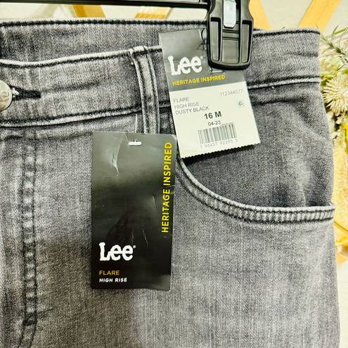 Lee NWT Flare High Rise Dusty Black Jeans 16