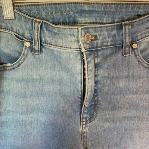 Talbots  | Flawless Light Wash Slim Ankle Denim Jean Size 8