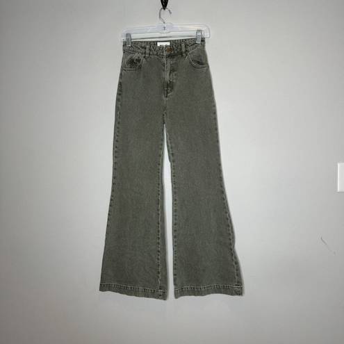 Rolla's Rolla’s Eastcoast Flare Denim Green High Rise Jeans Size 25