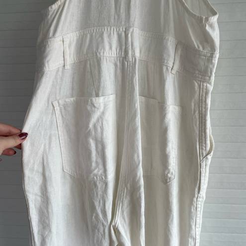 Urban Outfitters White Linen Overalls