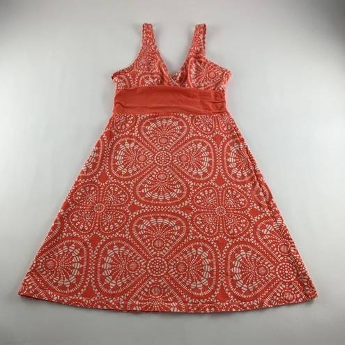 Patagonia  Coral Batik Printed Jersey Knit Sun Dress S