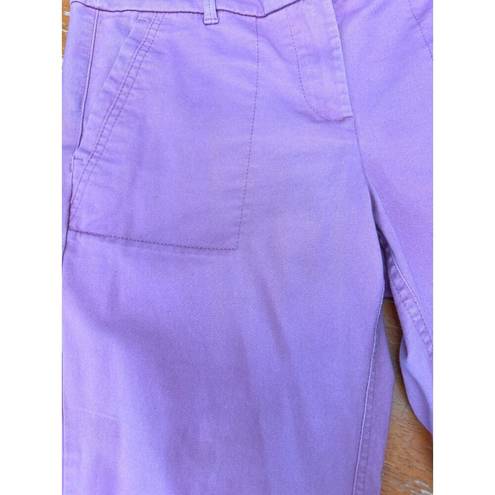 The Loft  Outlet Mauve Modern Roll Cuff Chino Cotton Spandex Blend Size 10