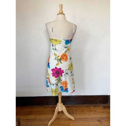 Ruby Vintage 90’s Y2K White Floral Sleeveless Midi Dress