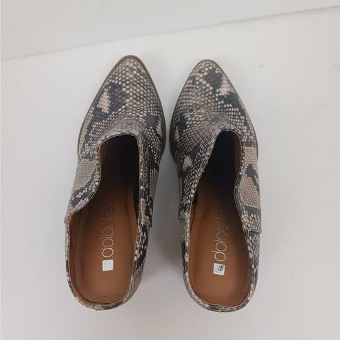 Dolcetta Dolce Vita  Animal Print Mules Size 6.5M Snake Print Python Slip On Rory