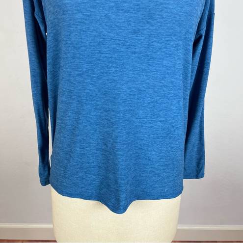 Beyond Yoga  Blue Heather Tie Back Long Sleeve