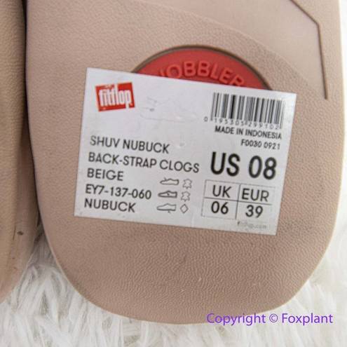 FitFlop NEW  Shuv nubuck back-strap clogs, left shoe size 7 right shoe size 8