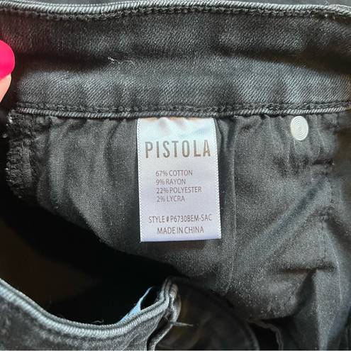 Pistola  Arielle Skinny Distressed Frayed Hem Black Jeans Size 29