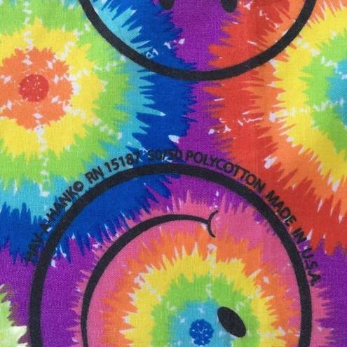 Modcloth Vintage Smiley Face Tie Dye Handkerchief