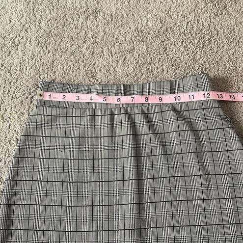 New Mix  Black White Plaid Pencil Skirt Size Medium Professional Office Business