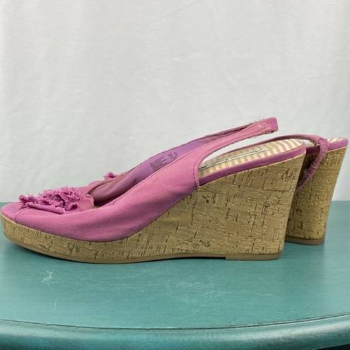 American Eagle  sling back wedge sandals size 10