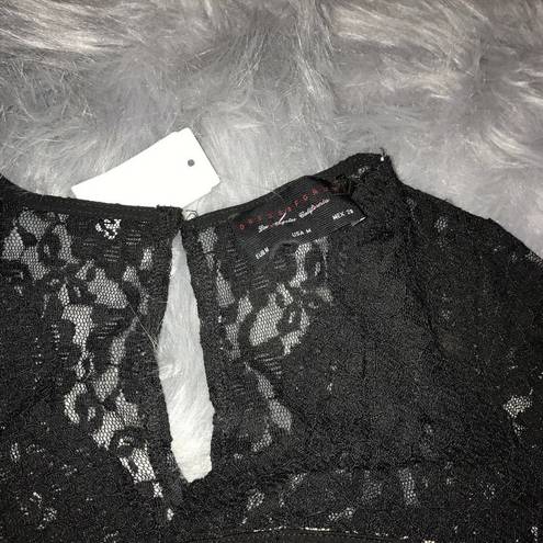 Dress Forum  Womens Dress Black Size Medium 3/4 Sleeve Lace Shift New