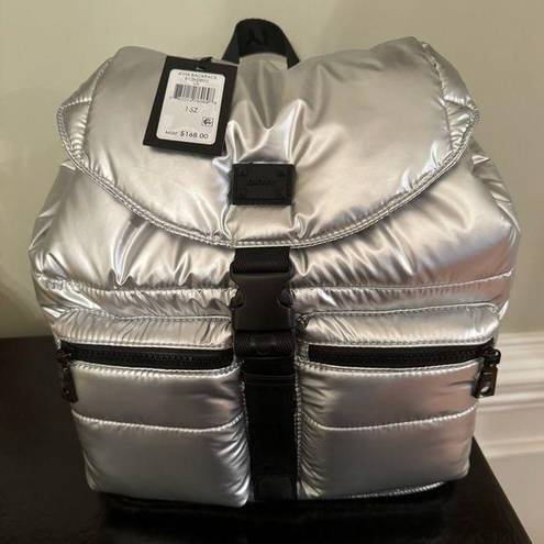 DKNY NWT Avis Backpack in Silver and Black