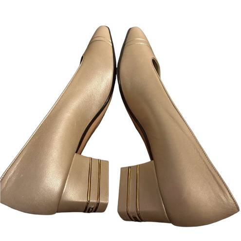 St. John Women's Light Beige Leather Pumps - Size [size]6B