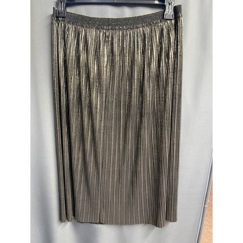 St. John  Foiled Pleated Jersey Skirt Collection large  NWOT b49