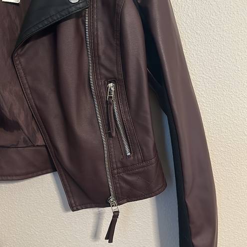 New Look NWT Chocolate Brown Faux Leather Jacket