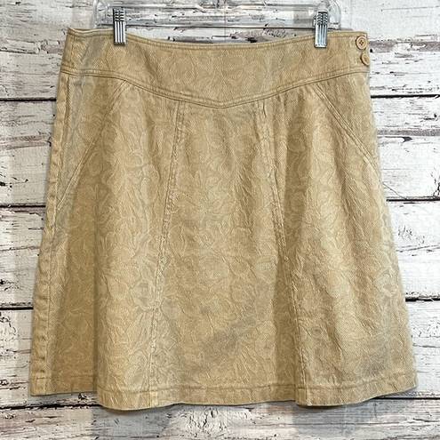 DKNY /CITY Patterned Tan Jean Skirt-12