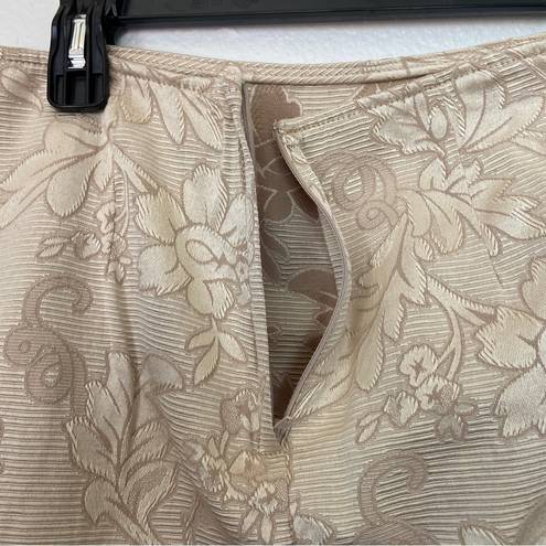 A-List By Wrapper Vintage 90’s Beige Floral Satin Pencil Skirt