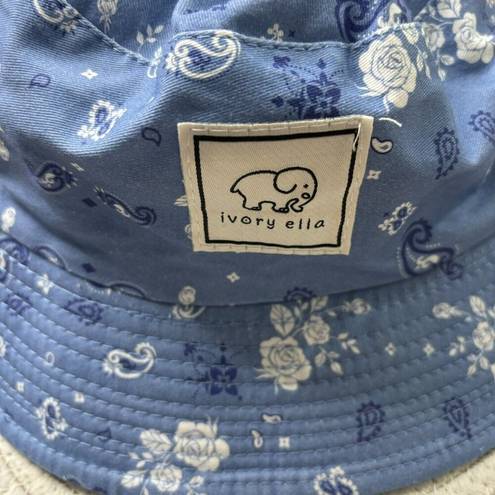 Ivory Ella  Blue Floral Bucket Hat Womens OSFM