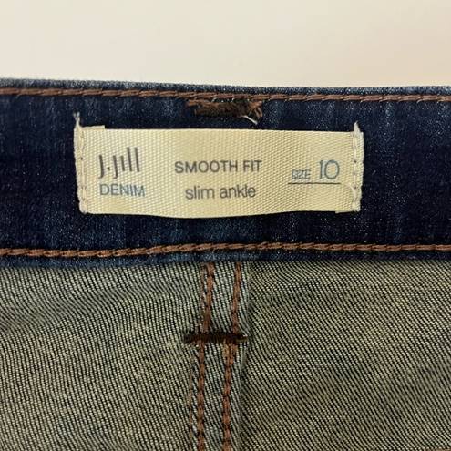 J.Jill  Dark Wash Smooth Fit Slim Ankle Jeans Size 10