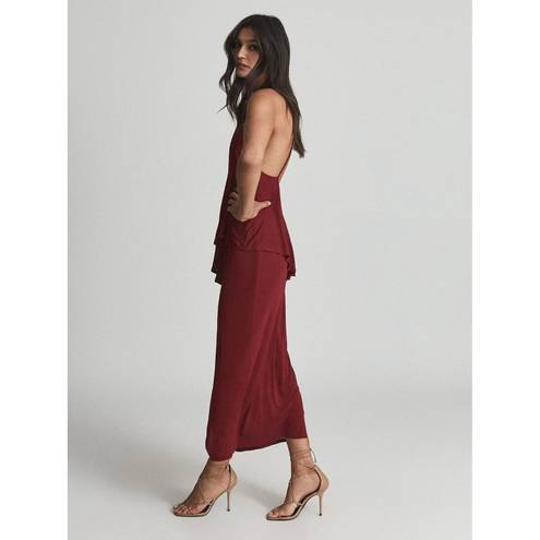 Reiss  Xena Cocktail Dress Dark Red Womens 10