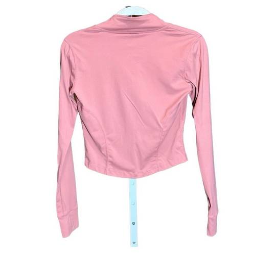 Krass&co Women Sports Running Long-sleeved Standing-collar Zipper Fast-drying top Sz M 