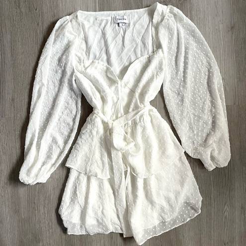 Yumi Kim NWOT  White Swiss Dot Sweet-heart Mini Dress size 4